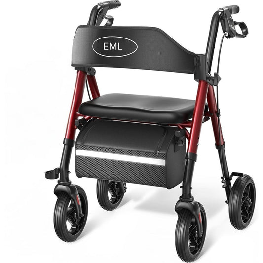 EML Ultimate Comfort Rollator WIth Seat Walking Aid
